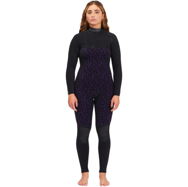 2026 Billabong Da Donna Furnace Natural 3/2mm Chest Zip Muta ABJW100223 - Black Tiki
